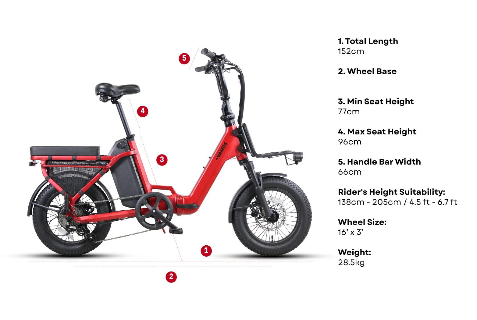 Vamos El Doblez Folding E-Bike - 2026