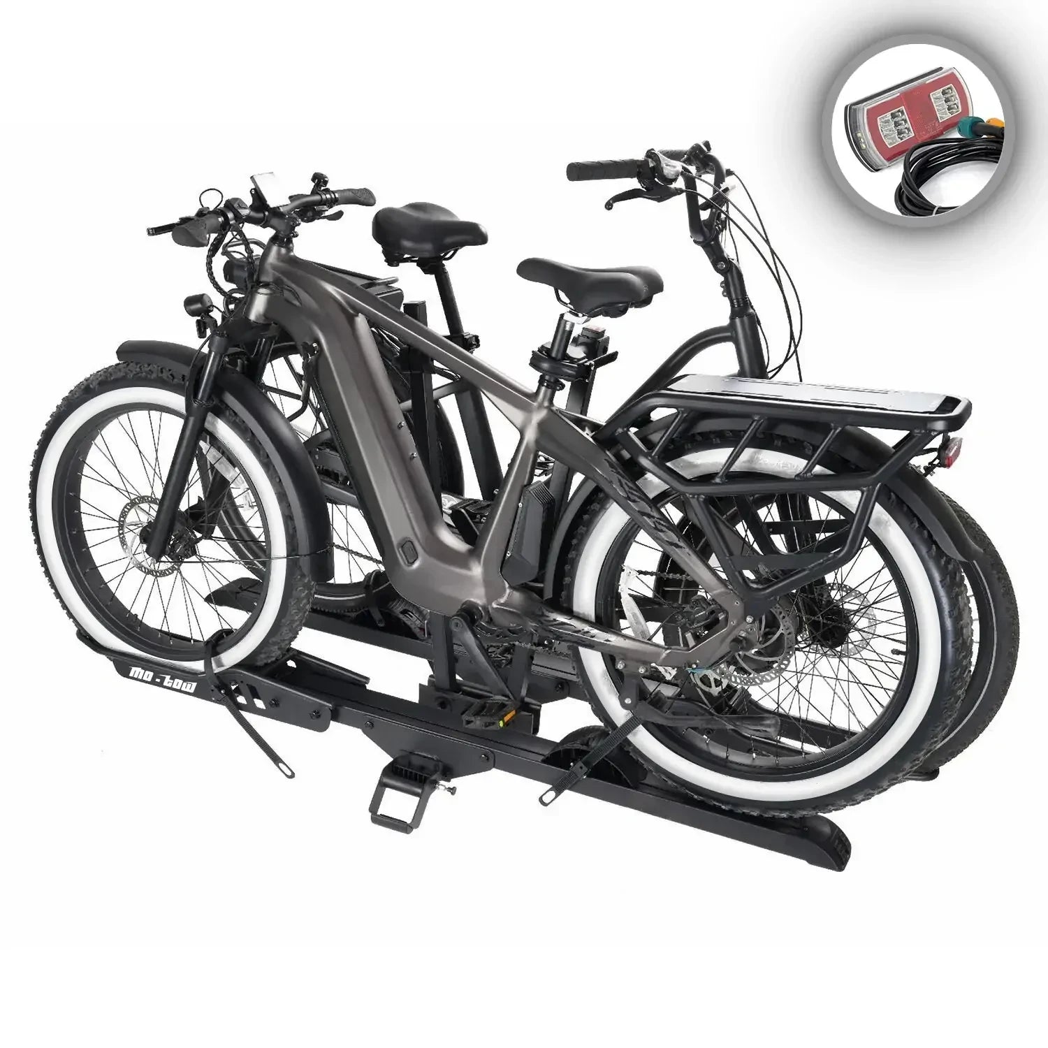Mo-Tow 2 Bike/Double Heavy Duty Ebike Rack/Carrier for Fatboy/DiroDi–5" Tyres