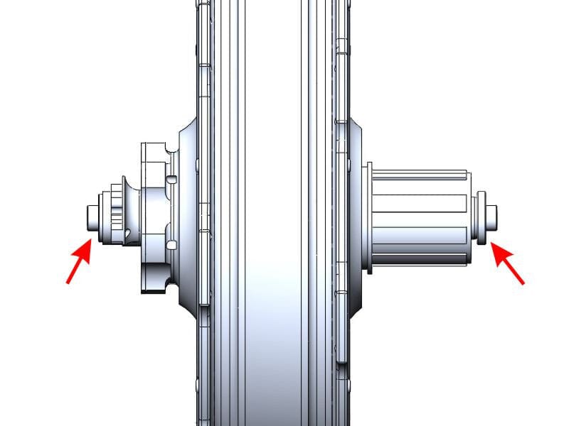 Grin V3 Rear Quick Release Axle Adapters (135mm) GRIN TECHNOLOGIES Melbourne Powered Electric Bikes 
