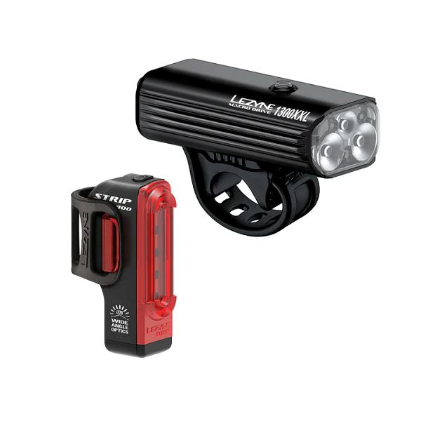 Lezyne Macro 1300XL & Strip Pro Light Set BATTERY & USB LIGHTS Melbourne Powered Electric Bikes 