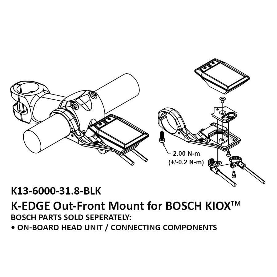 K-edge Bosch Kiox Out Front Mount - 31.8mm BOSCH DISPLAYS Melbourne Powered Electric Bikes 