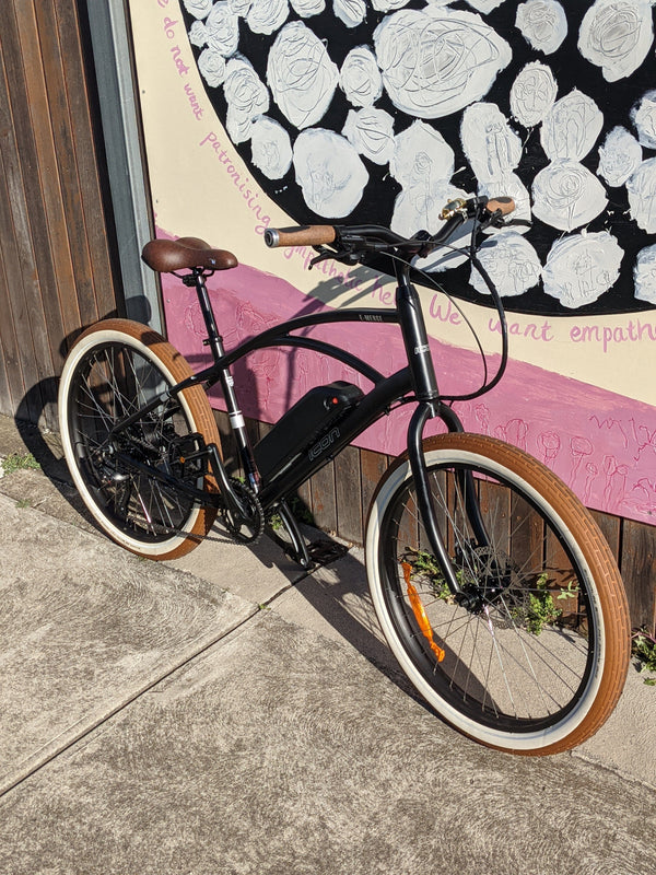 Icon E-merge Cruiser E-bike - Midnight Black E-BIKES Melbourne Powered Electric Bikes & More 