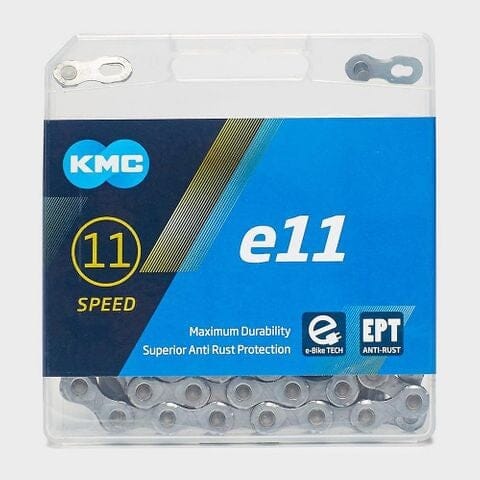 Chain Kmc Mod.e11-turbo 1/2 X 11/128 X 122l Ept Silver/silver W/cl555-ept Connector (ebike Chain Higher Pin Power For E-bike Torque) Melbourne Powered Electric Bikes & More 
