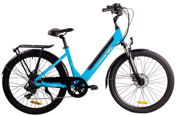 TEBCO Voyager Electric Bike COMMUTER E-BIKES Melbourne Powered Electric Bikes Sky Blue 