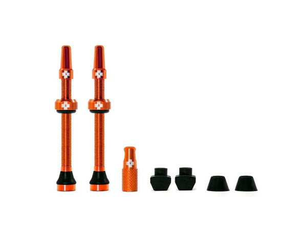Muc-off Tubeless Valve Kit 60mm Orange TUBELESS ACCESSORIES Melbourne Powered Electric Bikes 