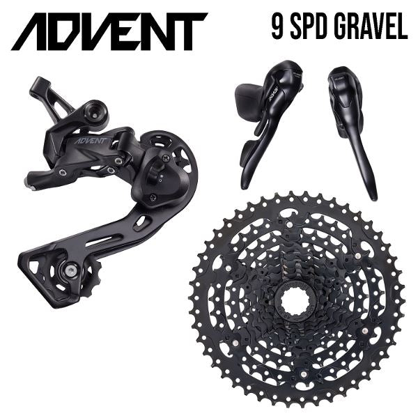 Microshift Groupset - Advent Gravel Drop Bar Shifter1x9 Speed 11-42t Sb-m090 Shifter Pair- Rd-m6195m Rear Derailleur - Cs-h093a Cassette GROUPSETS Melbourne Powered Electric Bikes 