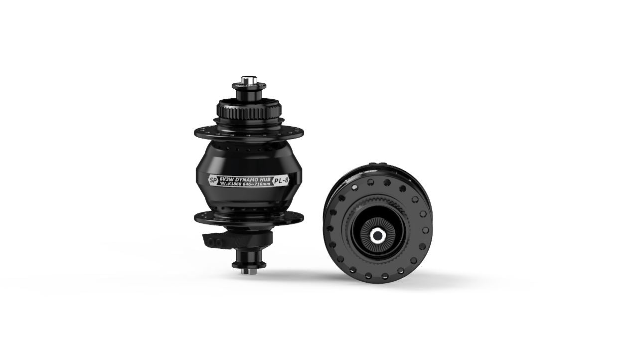 Mozzo dinamo SP otturatore di precisione PL-8X-M / 6V 3W Mozzo dinamo SP otturatore di precisione PL-8X-M / 6V 3W