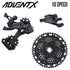 Microshift Groupset - Advent X Steel Mtb 1x10 Speed 11-48t Steel Cassette - Trail Pro Shifter / Clutched Medium Cage Rear Derailleur GROUPSETS Melbourne Powered Electric Bikes 