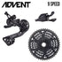 Microshift Groupset - Advent Mtb 1x9 Speed 11-46t - Sl-m9295-r Xpress Trigger Shifter - Rd-m6195m Rear Derailleur - Cs-h093 Cassette GROUPSETS Melbourne Powered Electric Bikes 