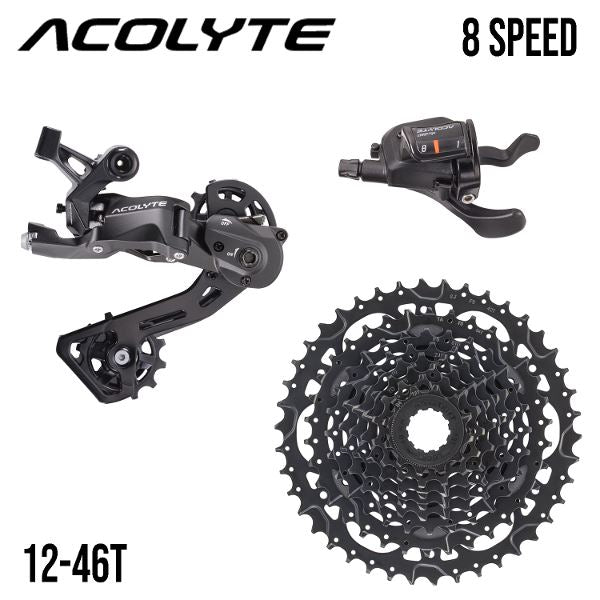 Microshift Groupset - Acolyte Mtb 1x8 Speed 12-46t GROUPSETS Melbourne Powered Electric Bikes 