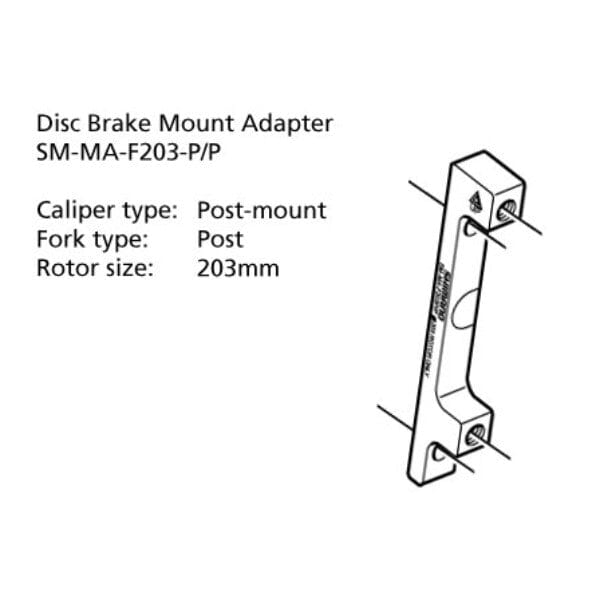 Sm-ma-f203-pp Adapter 203mm Caliper: Post Mount: Post ADAPTORS (BRAKES) Melbourne Powered Electric Bikes 
