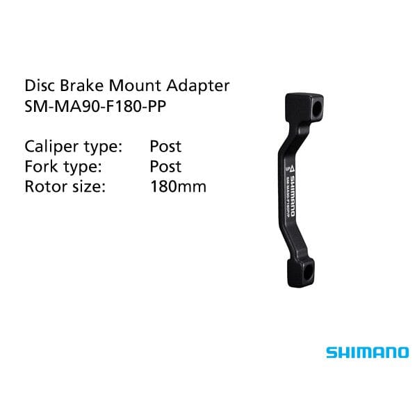 Sm-ma90-f180-pp Adapter 180mm Caliper: Post Frame/fork Mount: Post ADAPTORS (BRAKES) Melbourne Powered Electric Bikes 