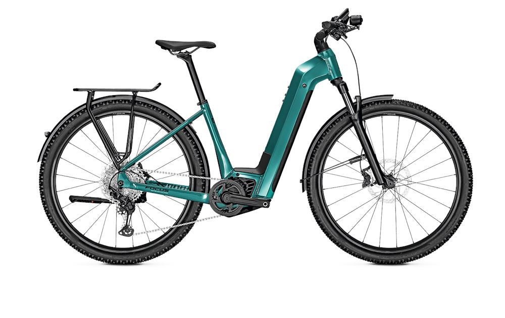 Focus Aventura² 6.7 Wave Electric Bike 625Wh - 2023 MTB E-BIKES Melbourne Powered Electric Bikes Blue Green Small 