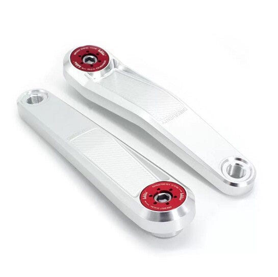 Lekkie Buzz Bars - Left Offset Crankset Square Drive 160mm V2.1 (silver With Red Insert) Melbourne Powered Electric Bikes & More 