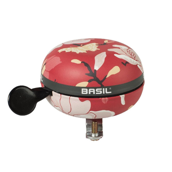 Basil Big Bell Magnolia Bike Bell 80mm - Poppy Red Melbourne Powered Electric Bikes & More 