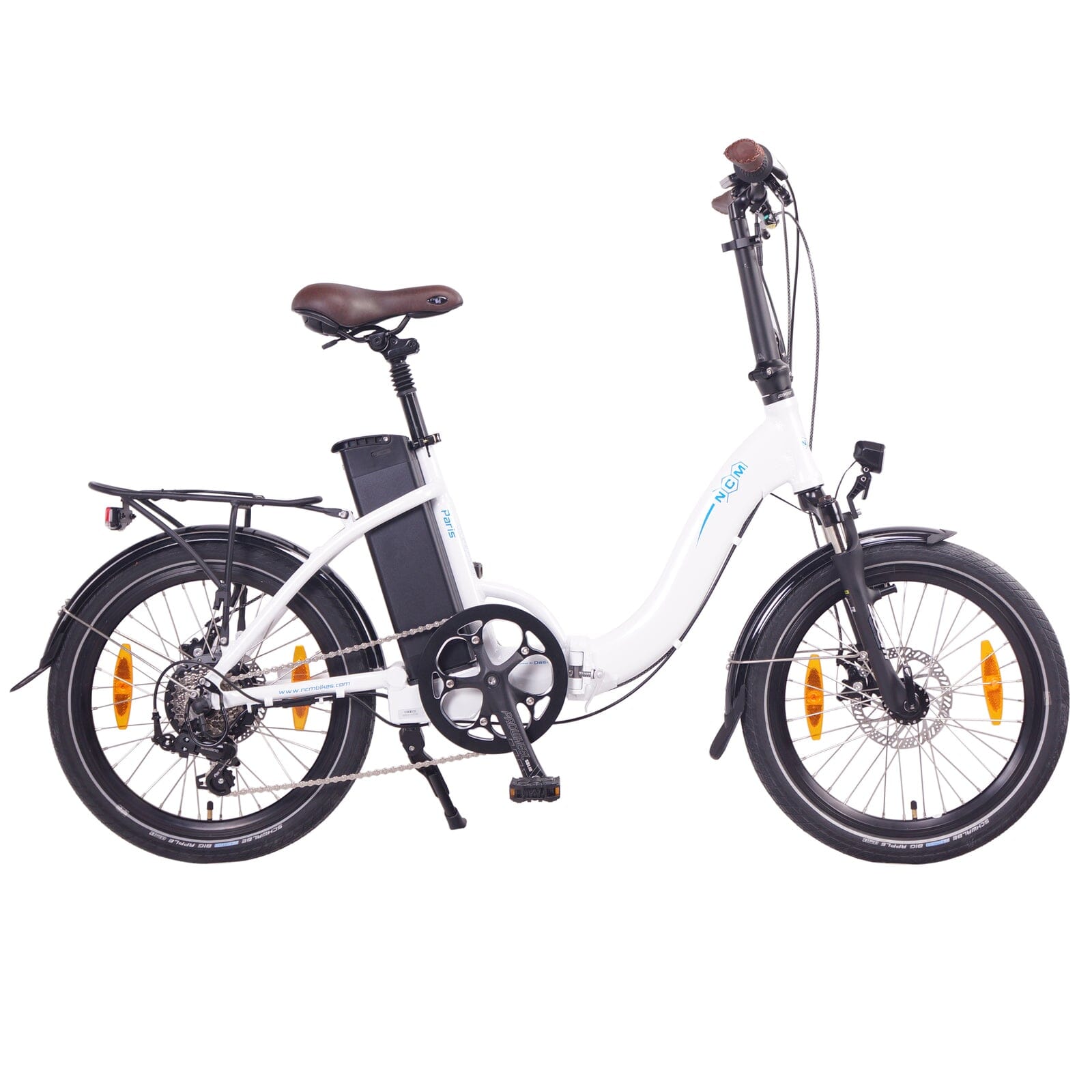 NCM Paris Folding E-bike FOLDING E-BIKES Melbourne Powered Electric Bikes 20 inch White 