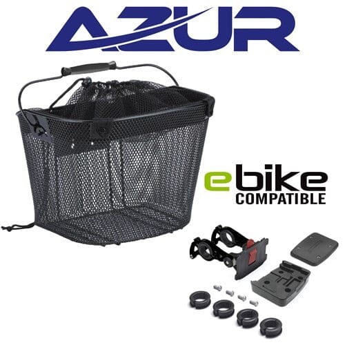 Azur Quick Release Shopper E-bike Mesh Basket Melbourne Powered Electric Bikes & More 