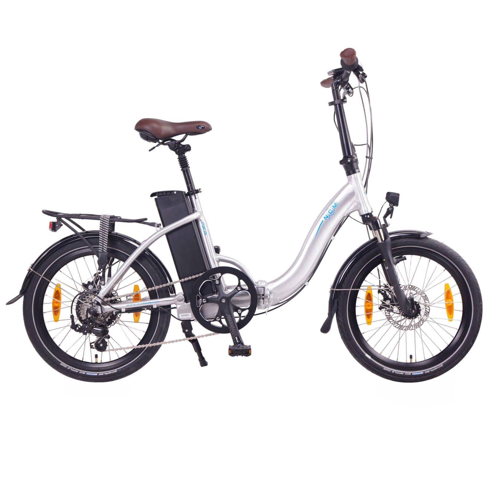 Ncm Paris Folding E-bike FOLDING E-BIKES Melbourne Powered Electric Bikes 20 inch Silver 