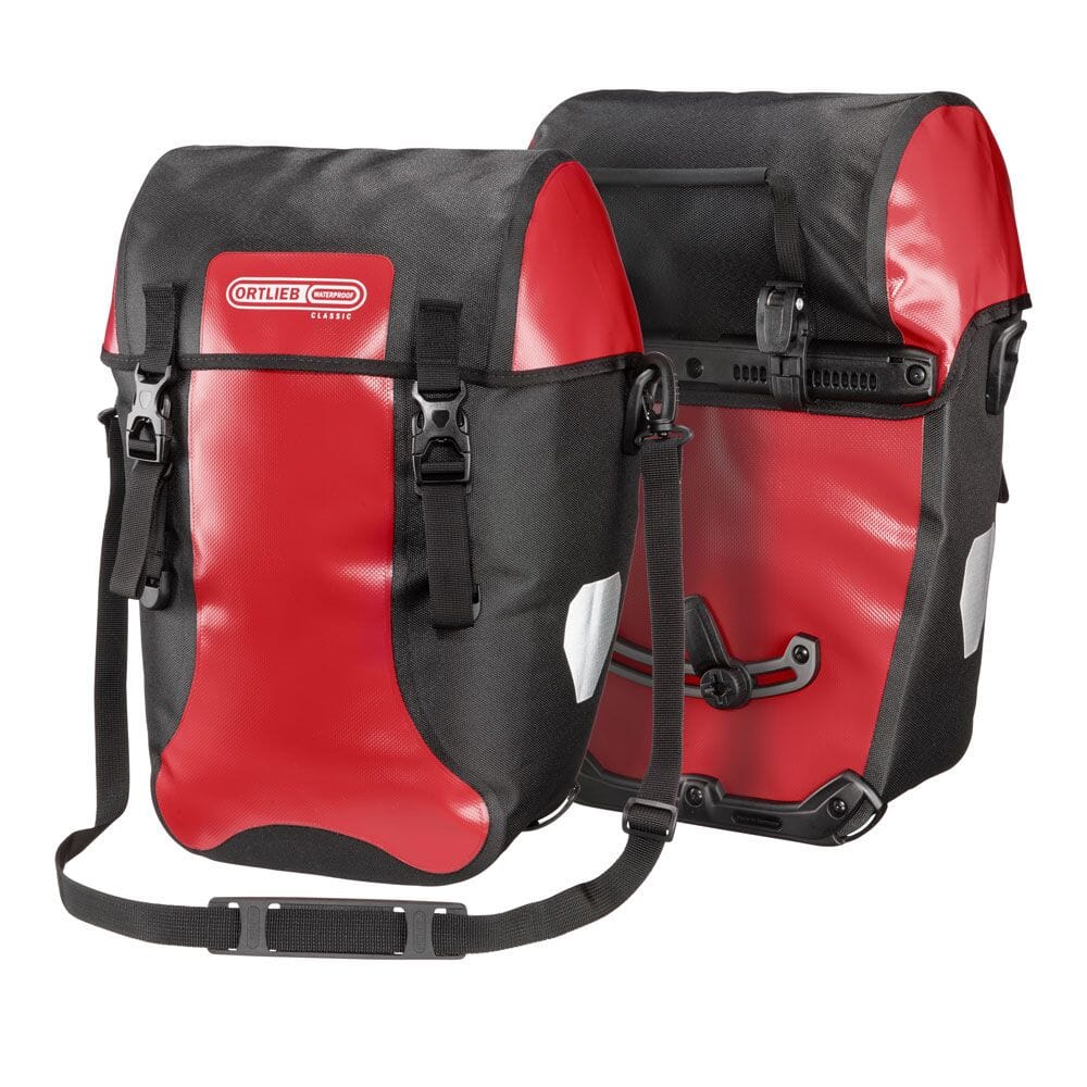 Ortlieb Bike Packer Classic Pannier - Red-black Melbourne Powered Electric Bikes & More 