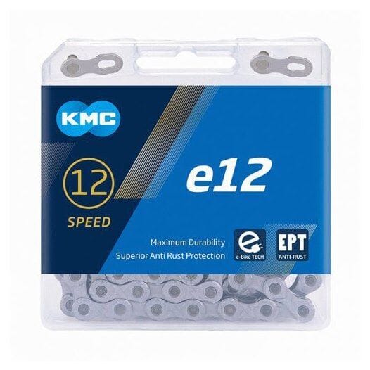 Kmc 12 Speed Ebike Chain 1/2''x11/128''x130l Silver W/cl552 - Higher Pin Power For Ebike Torque CHAINS Melbourne Powered Electric Bikes 