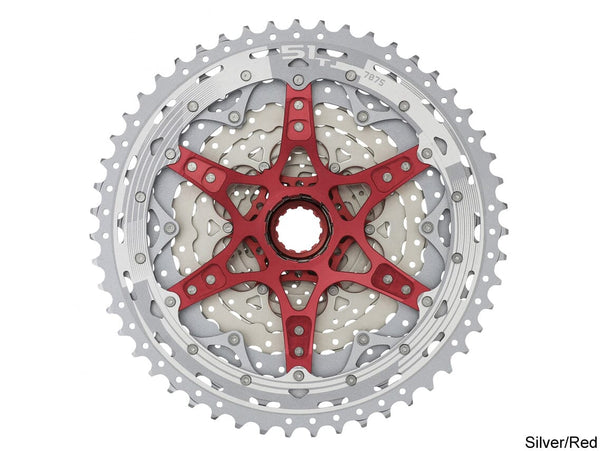Sunrace Mz903 12 Speed Wide Ratio Cassette - Silver/red 11-51 CASSETTES & SPROCKETS Melbourne Powered Electric Bikes & More 