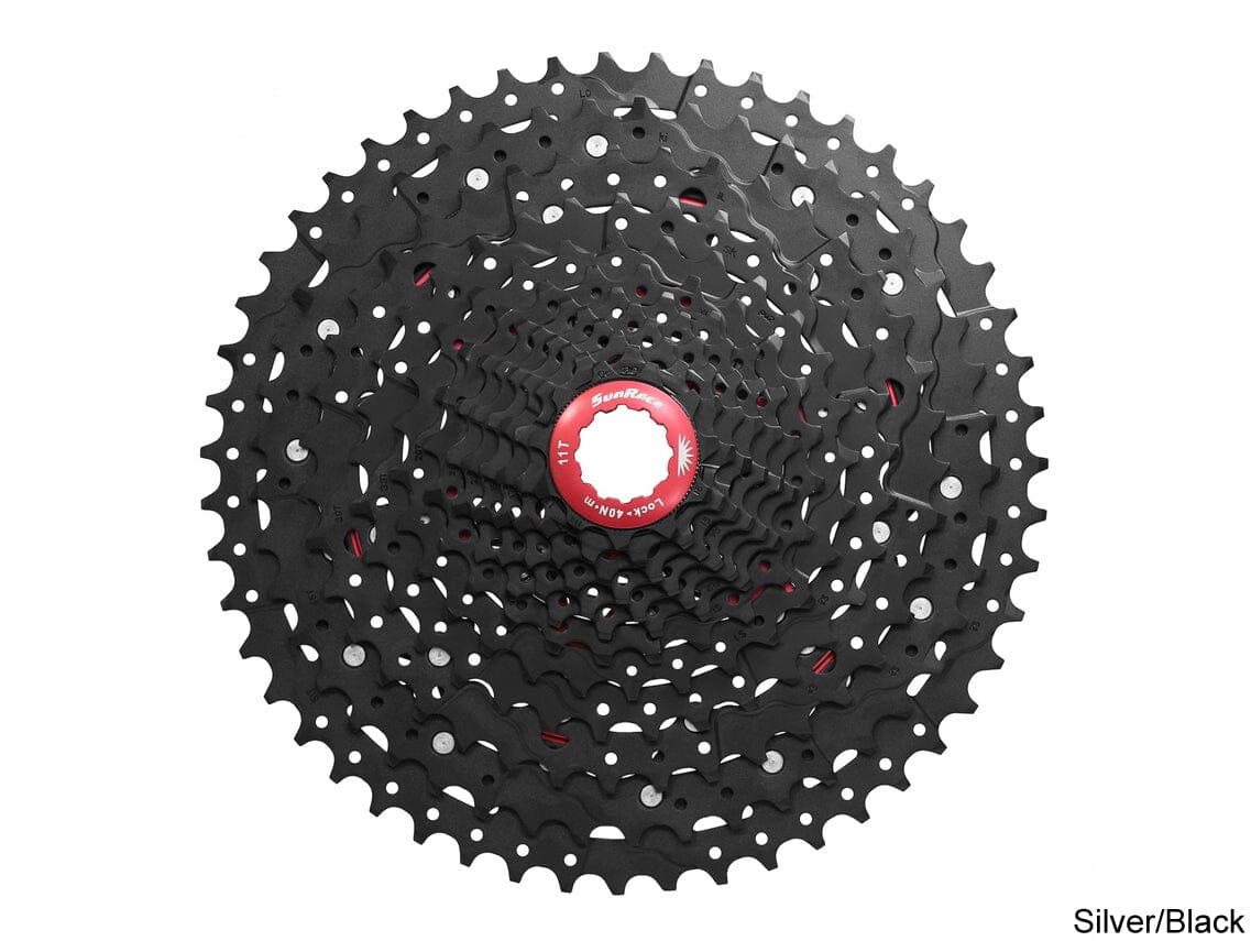 Sunrace Mz903 12 Speed Wide Ratio Cassette - Silver/black 11-51 CASSETTES & SPROCKETS Melbourne Powered Electric Bikes & More 
