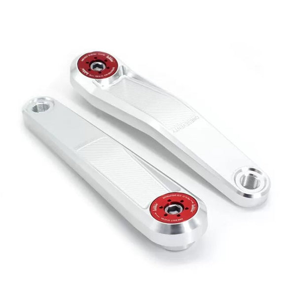 Lekkie Buzz Bars - Left Offset Square Drive 170mm V3.1 (silver With Red Insert) LEKKIE BUZZ BARS Melbourne Powered Electric Bikes 