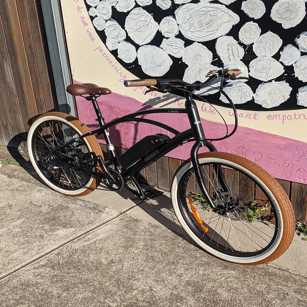 Icon E-merge Cruiser E-bike - Midnight Black E-BIKES Melbourne Powered Electric Bikes & More 