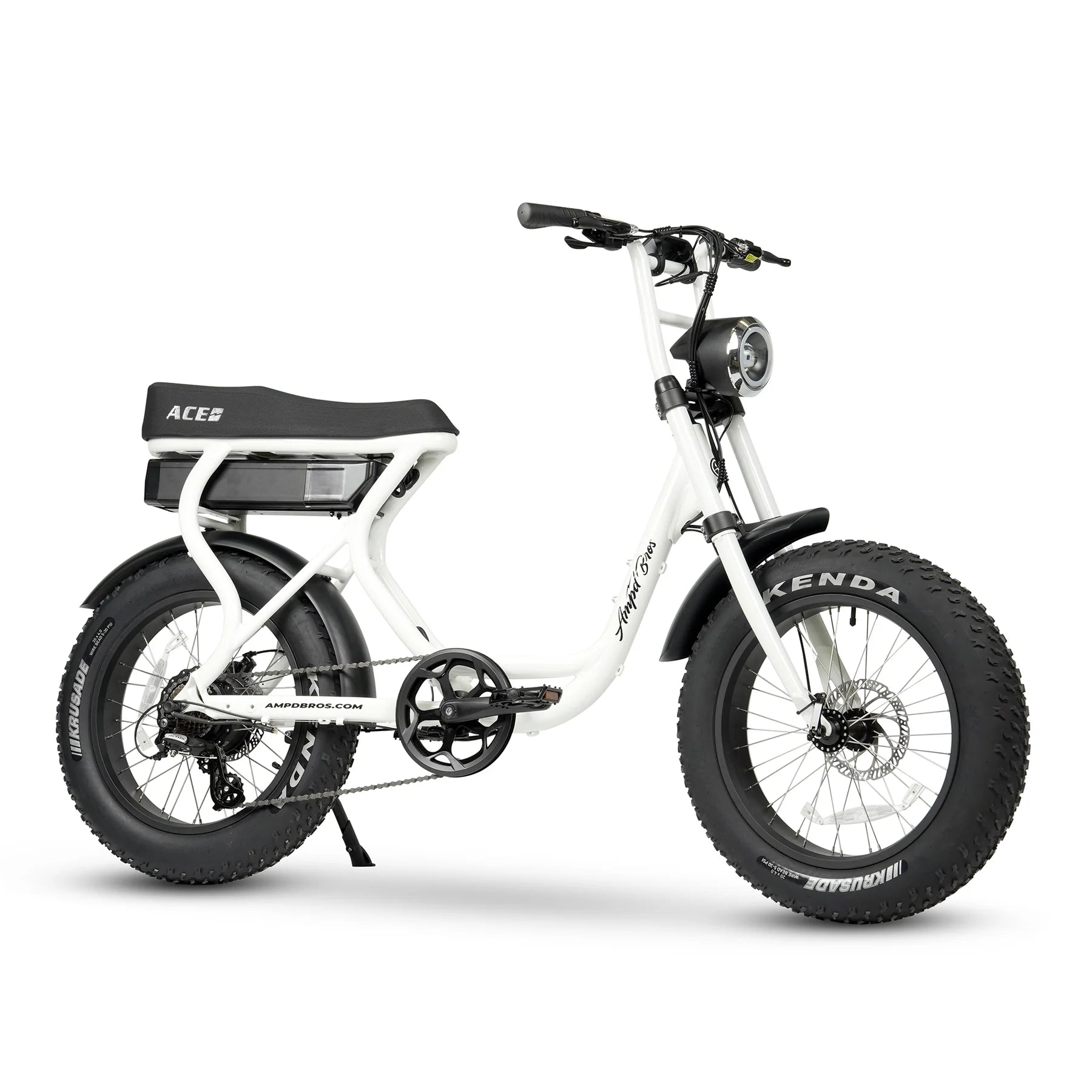 Ampd Bros Ace-S Fat Tyre Electric Bike FAT TYRE E-BIKES Melbourne Powered Electric Bikes Ice White 