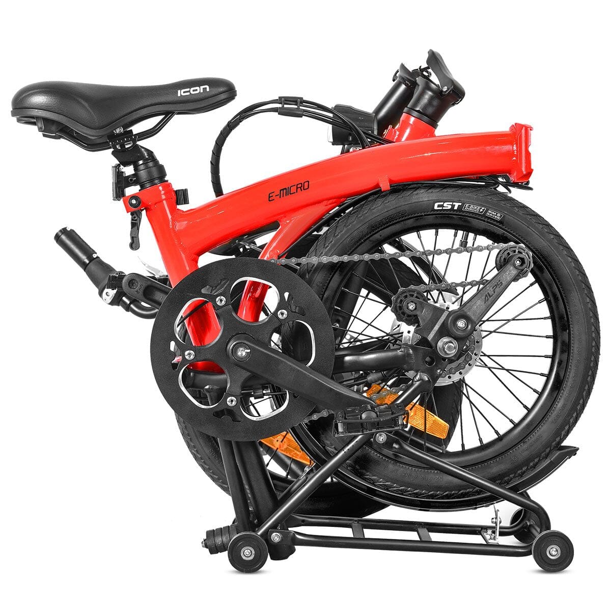 Icon E-micro Folding Electric Bike 16 Inch - Red E-BIKES Melbourne Powered Electric Bikes & More 