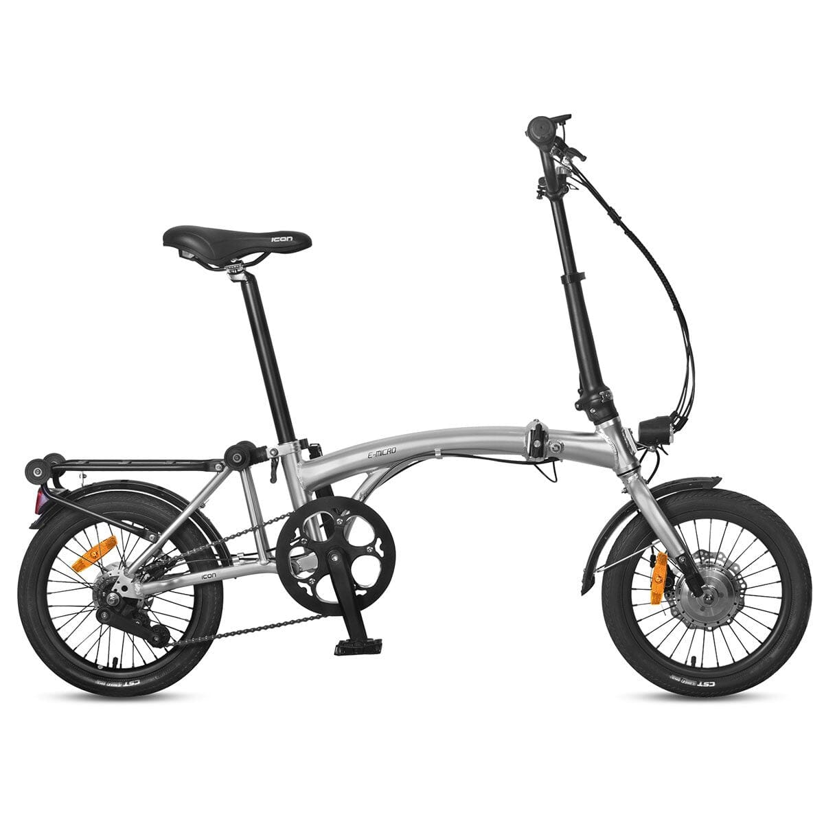 Icon E-micro Folding E-bike 16 Inch - Silver E-BIKES Melbourne Powered Electric Bikes & More 