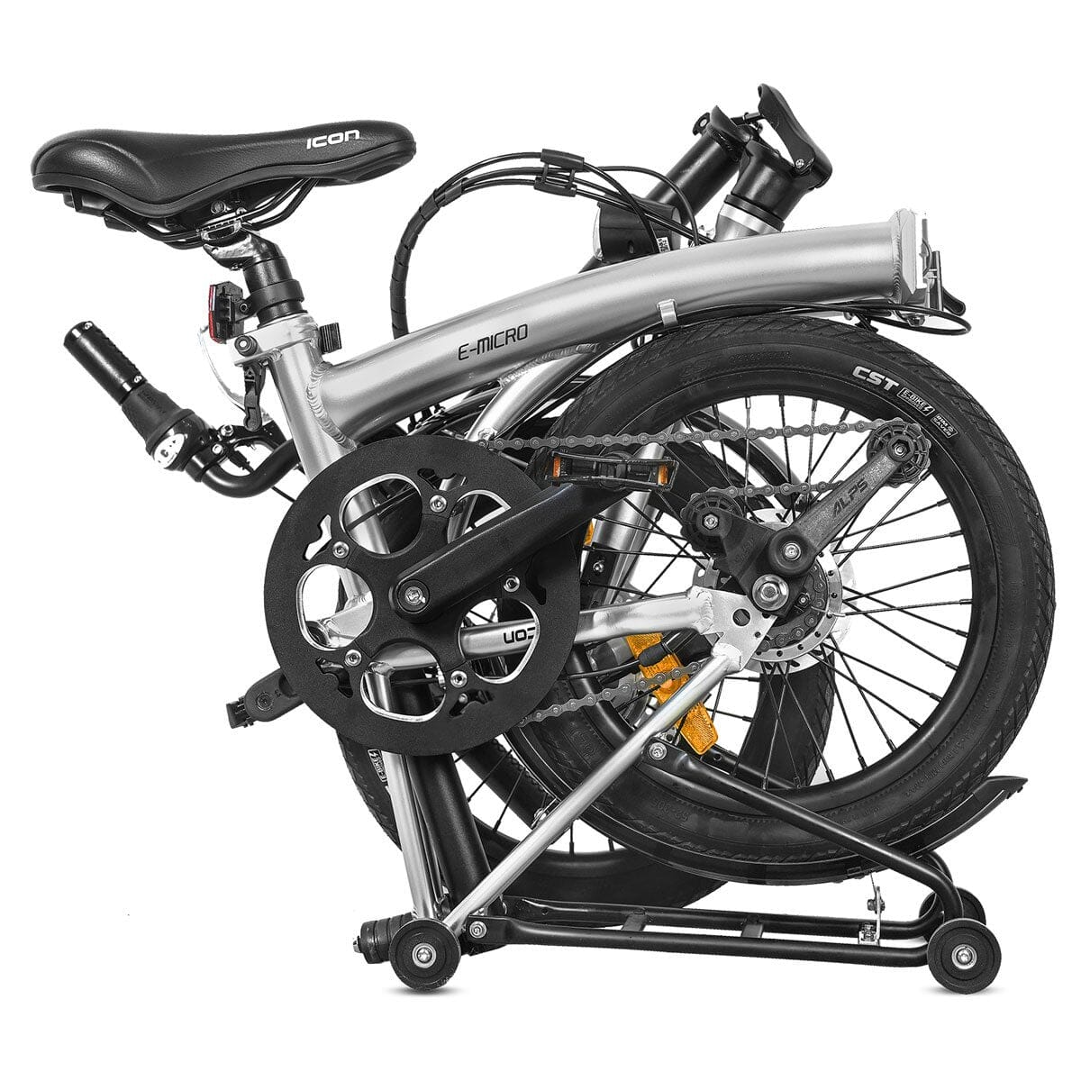 Icon E-micro Folding E-bike 16 Inch - Silver E-BIKES Melbourne Powered Electric Bikes & More 