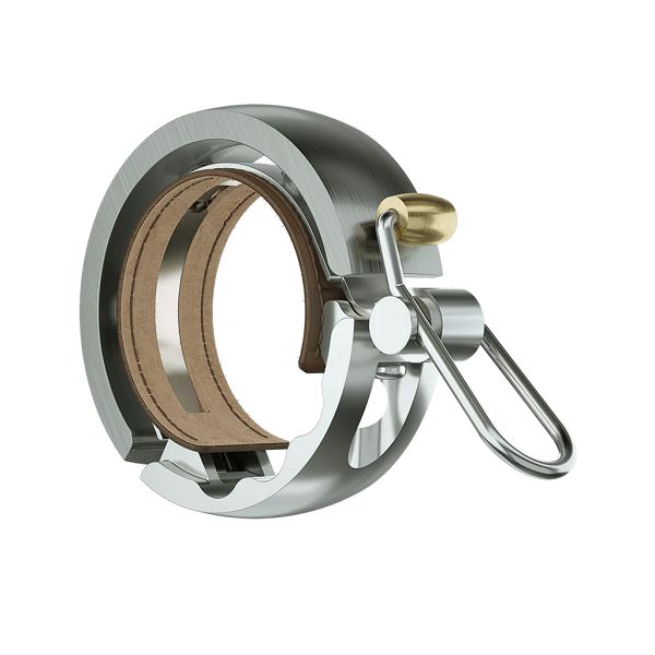 Knog Oi Luxe Bell (80 Decibels) BELLS Melbourne Powered Electric Bikes Silver Large 