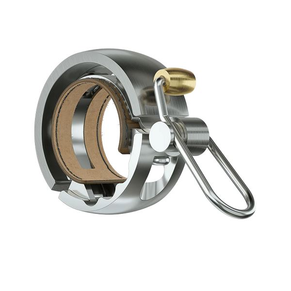 Knog Oi Luxe Bell (80 Decibels) BELLS Melbourne Powered Electric Bikes Silver Small 