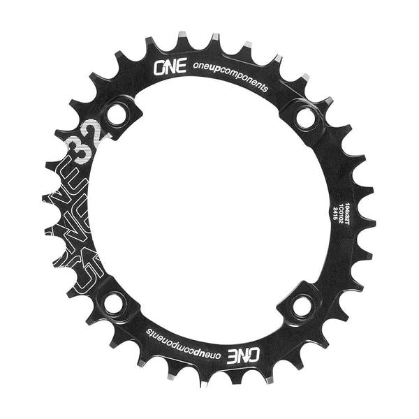 OneUp Components 4 Bolt Chainring - 104 BCD - Round - Black - 12 Speed Shimano - 34T CHAINRINGS Melbourne Powered Electric Bikes 