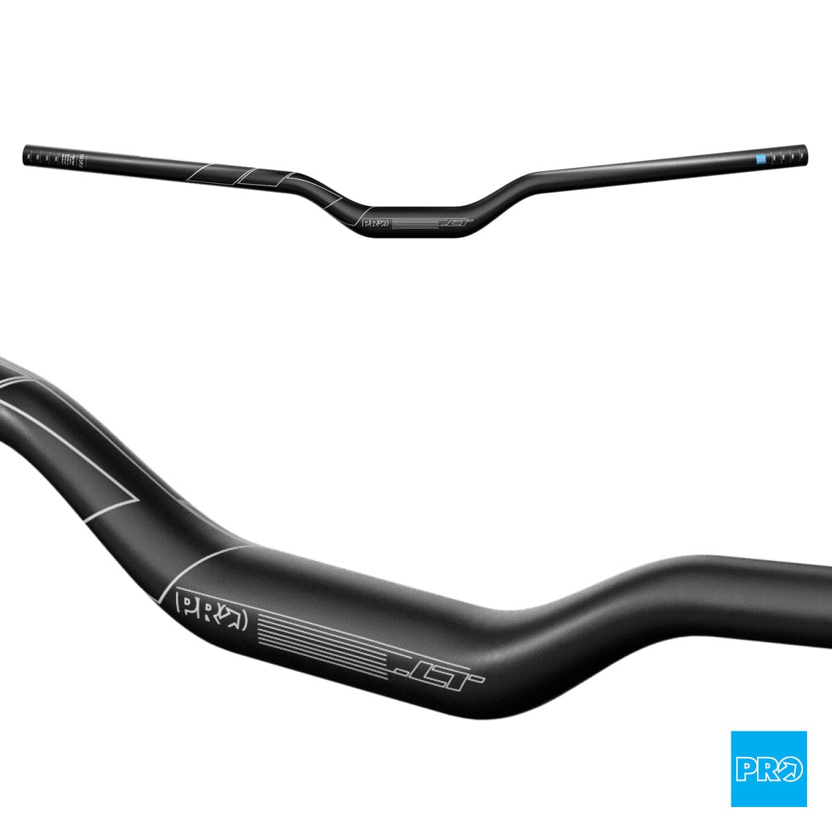 Pro Mtb Bar - Lt Rise Alloy Black 800mm, 31.8mm Clamp, 40mm Rise HANDLEBARS Melbourne Powered Electric Bikes 