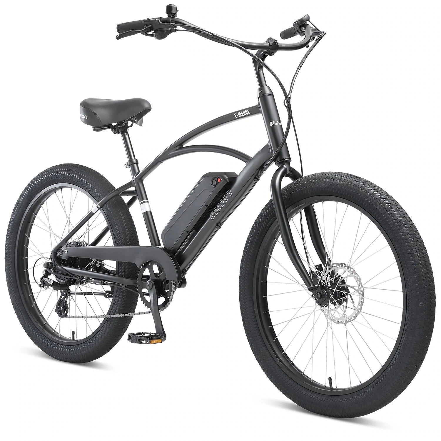 Icon E-merge Cruiser E-bike - Midnight Black E-BIKES Melbourne Powered Electric Bikes & More 