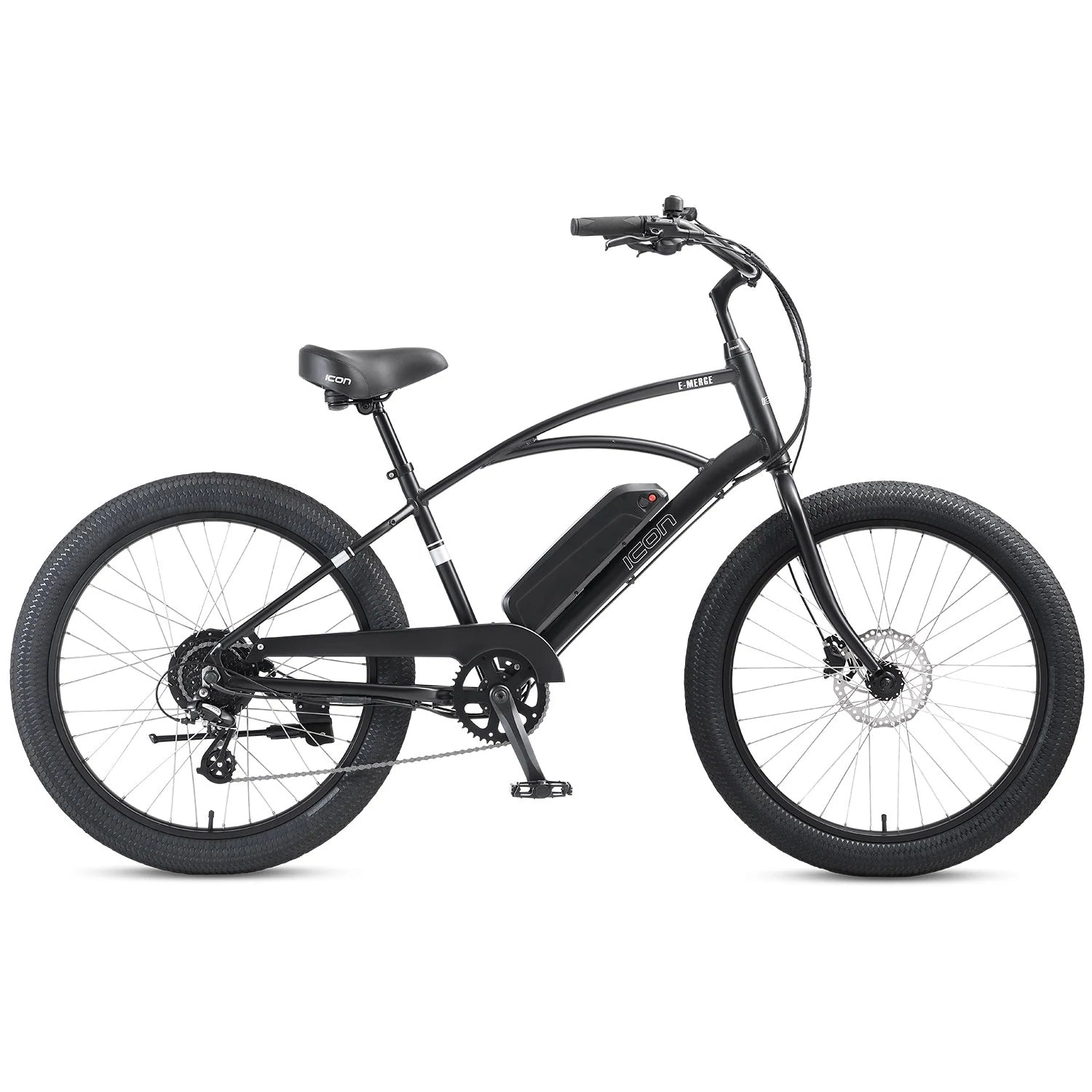 Icon E-merge Cruiser E-bike - Midnight Black E-BIKES Melbourne Powered Electric Bikes & More 