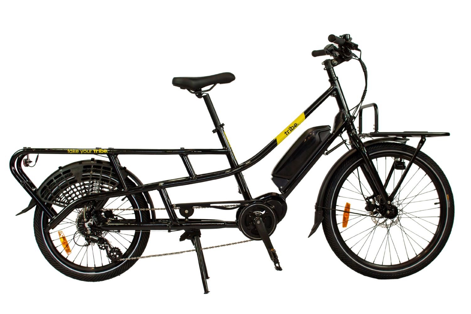Tribe Evamos Longtail Cargo E-bike CARGO E-BIKES Melbourne Powered Electric Bikes Black 