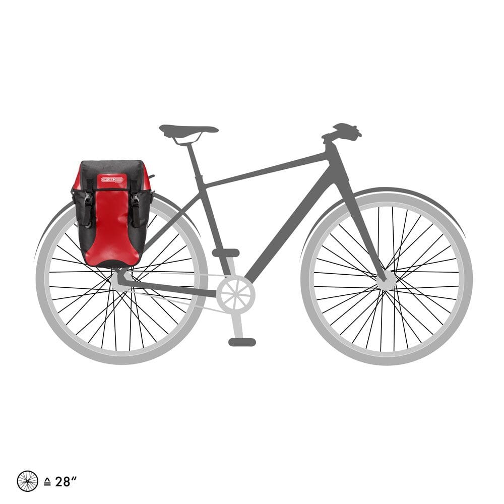 Ortlieb Bike Packer Classic Pannier - Red-black PANNIERS Melbourne Powered Electric Bikes & More 