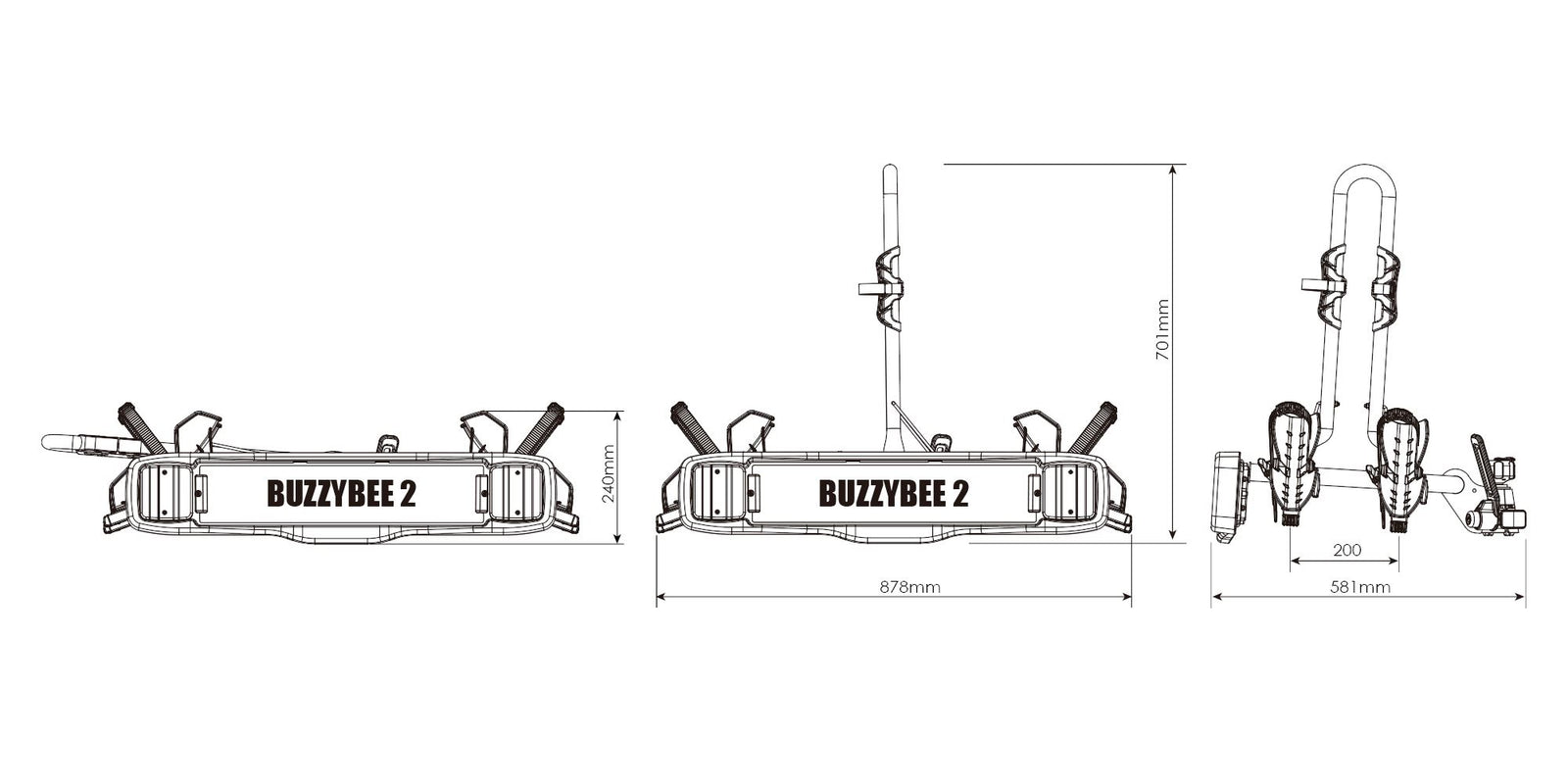 Buzzrack Buzzybee 2 Platform Rack CAR RACKS Melbourne Powered Electric Bikes & More 
