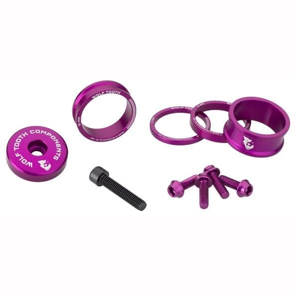 Wolf Tooth Anodized Bling Kit HEADSETS Melbourne Powered Electric Bikes Purple 