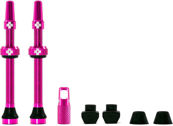 Muc-off Tubeless Valve Kit 60mm TUBELESS ACCESSORIES Melbourne Powered Electric Bikes Pink 